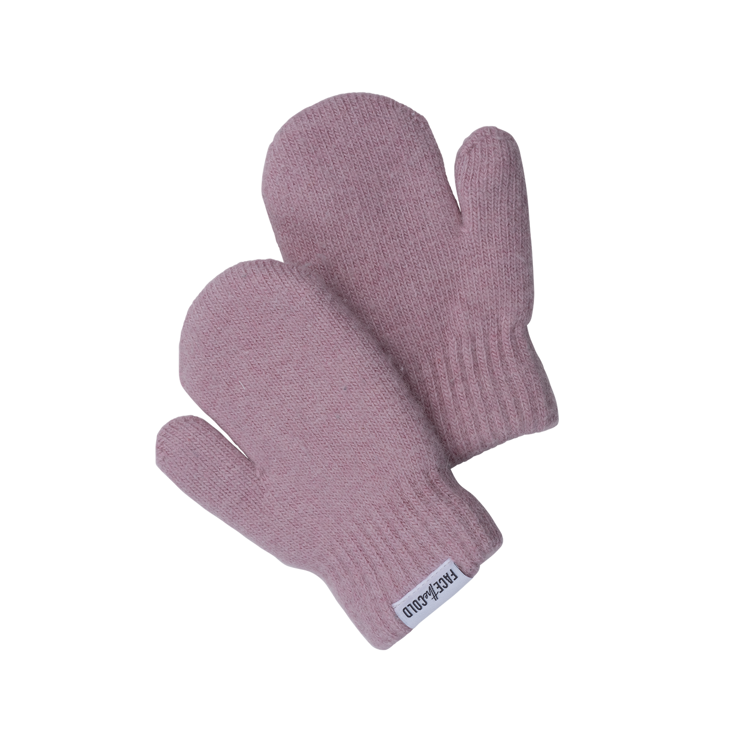 MINN Kids soft double layer knit classic mittens - Dusty Rose