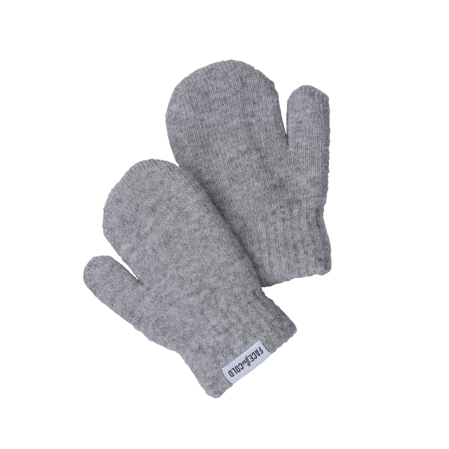 MINN Kids soft double layer knit classic mittens - Grey marl