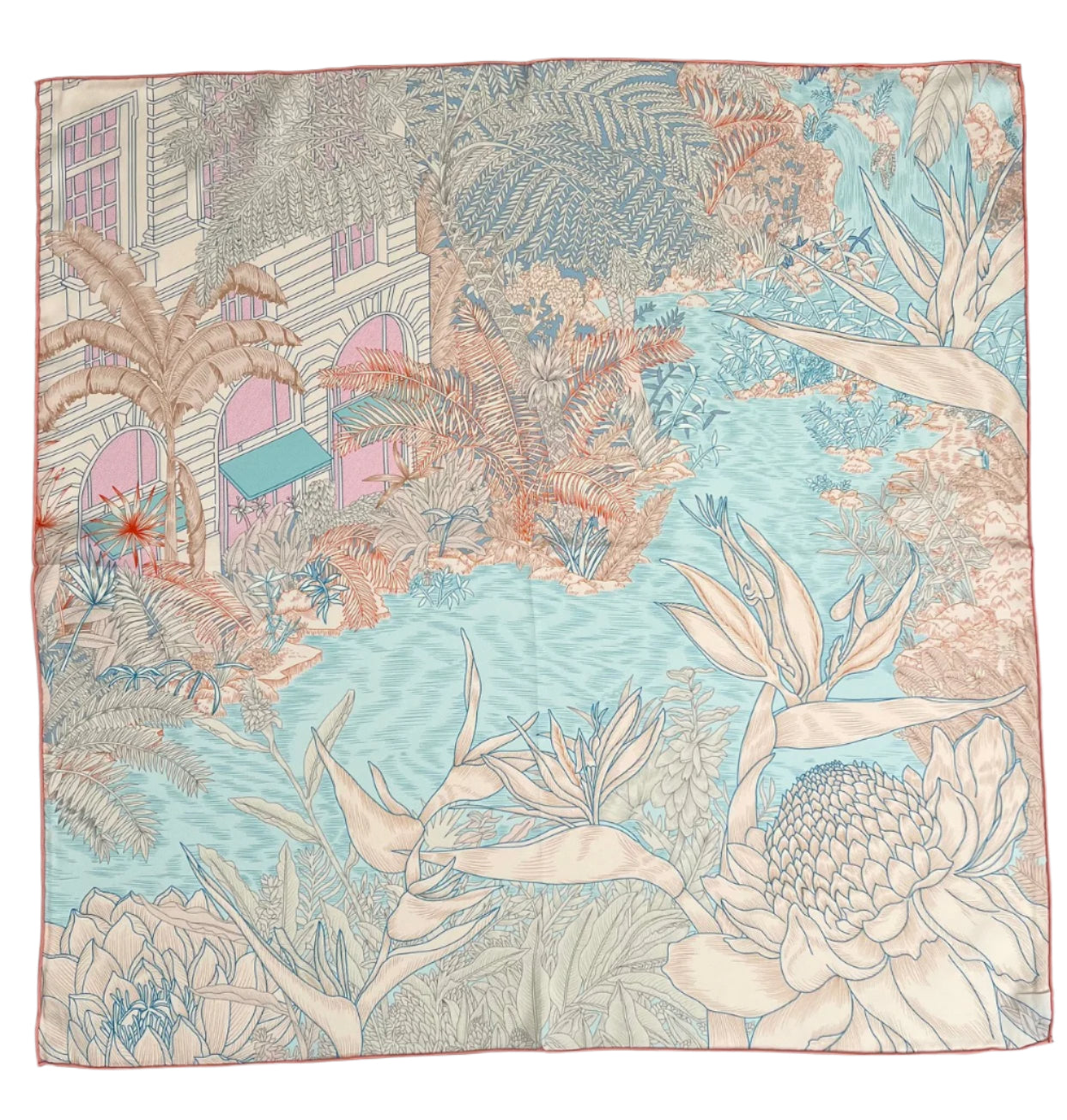 SOMR Exotic flower Silk scarf