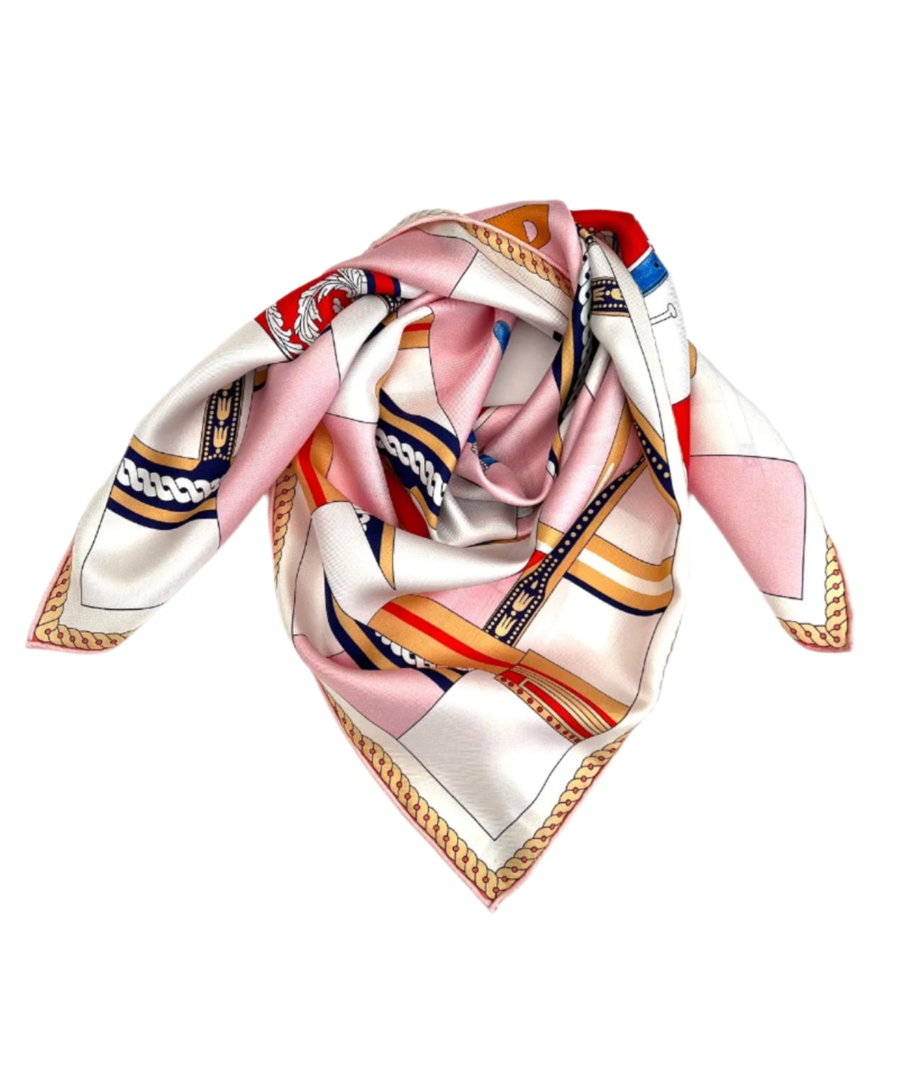 SOMR Rosa Nautico stripe Silk scarf