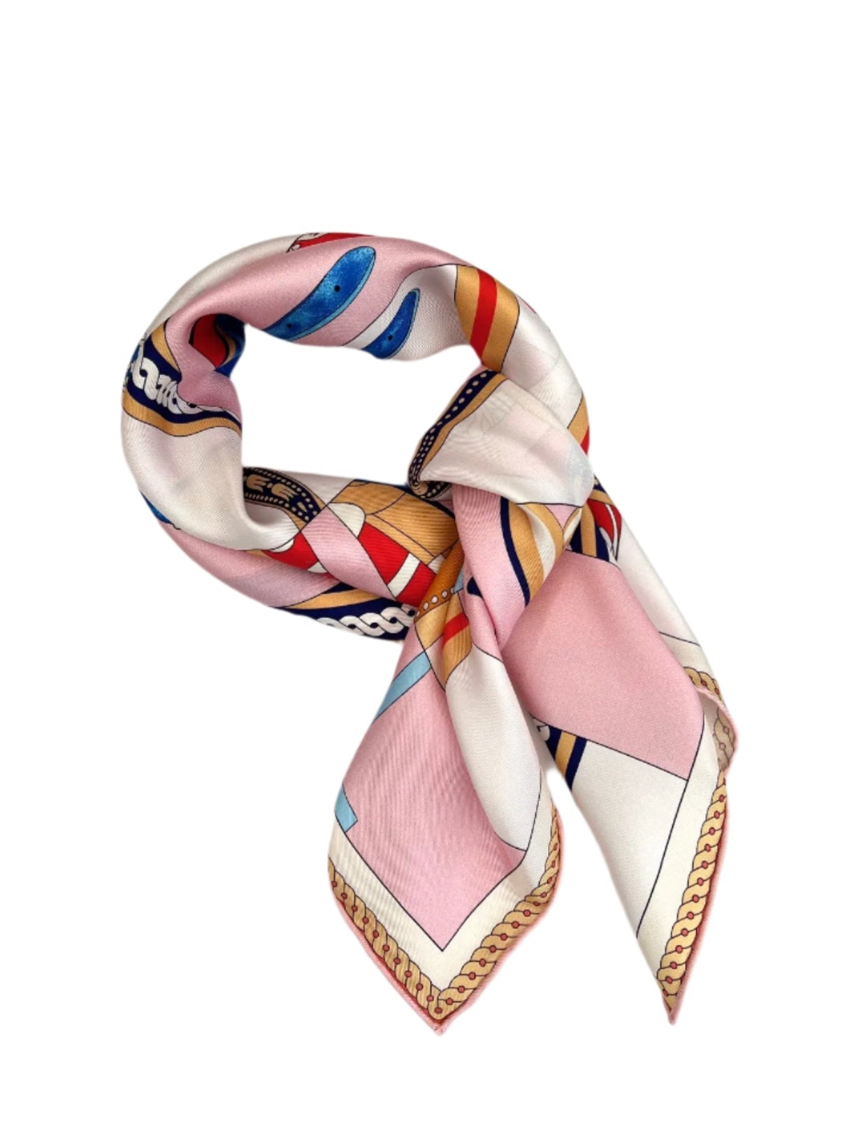 SOMR Rosa Nautico stripe Silk scarf