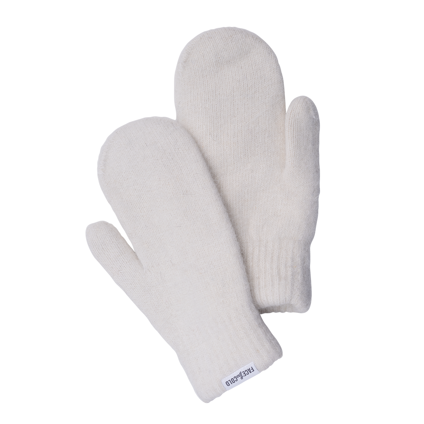 MINN Soft double layer knit classic mittens - Cream