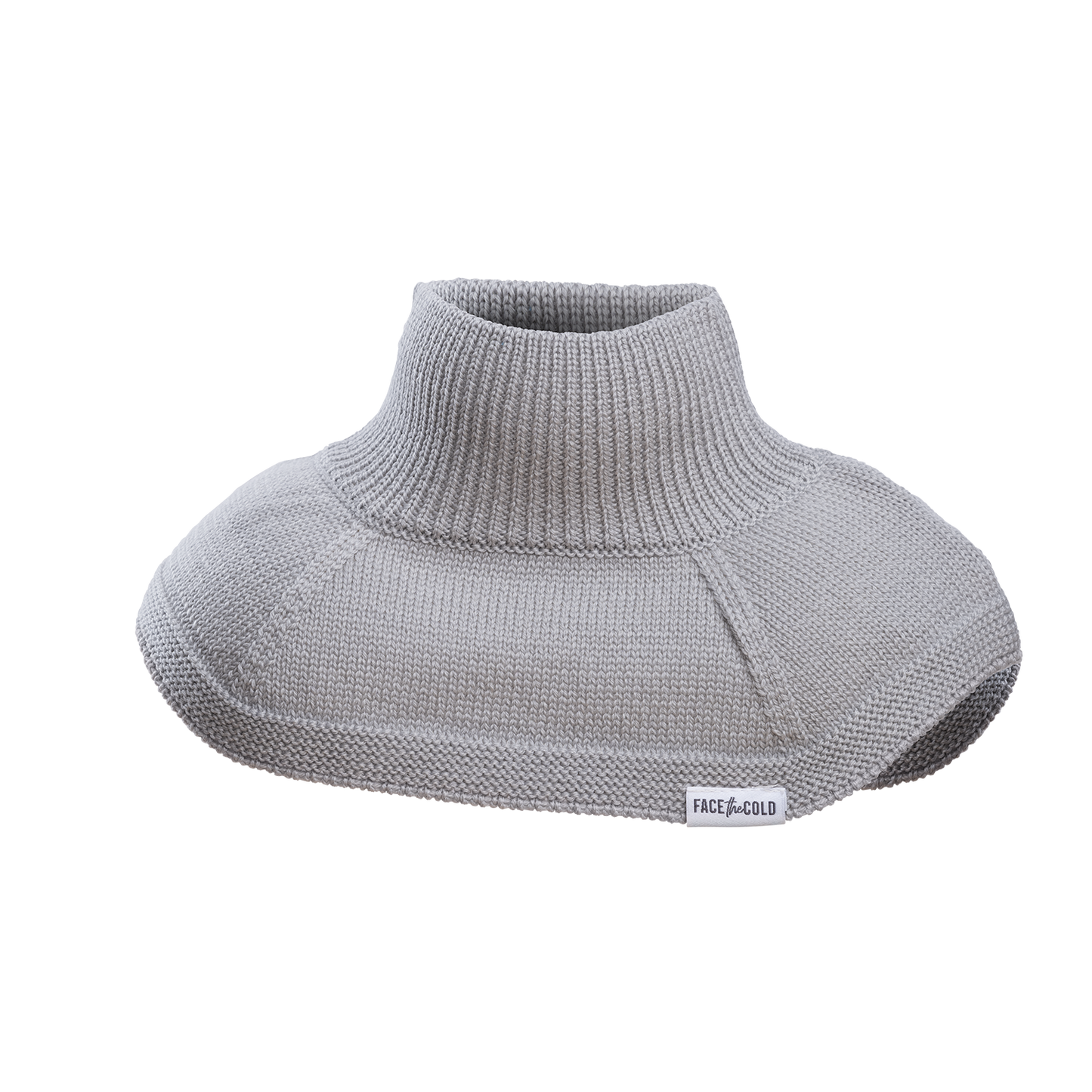 Kids Neckwarmer in 100% Merino wool. -  Grey