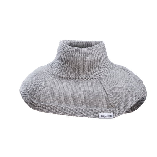 Kids Neckwarmer in 100% Merino wool. -  Grey